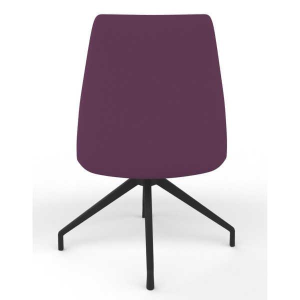Rest-Up Upholstered Square Back Chair With Pyramid Base
